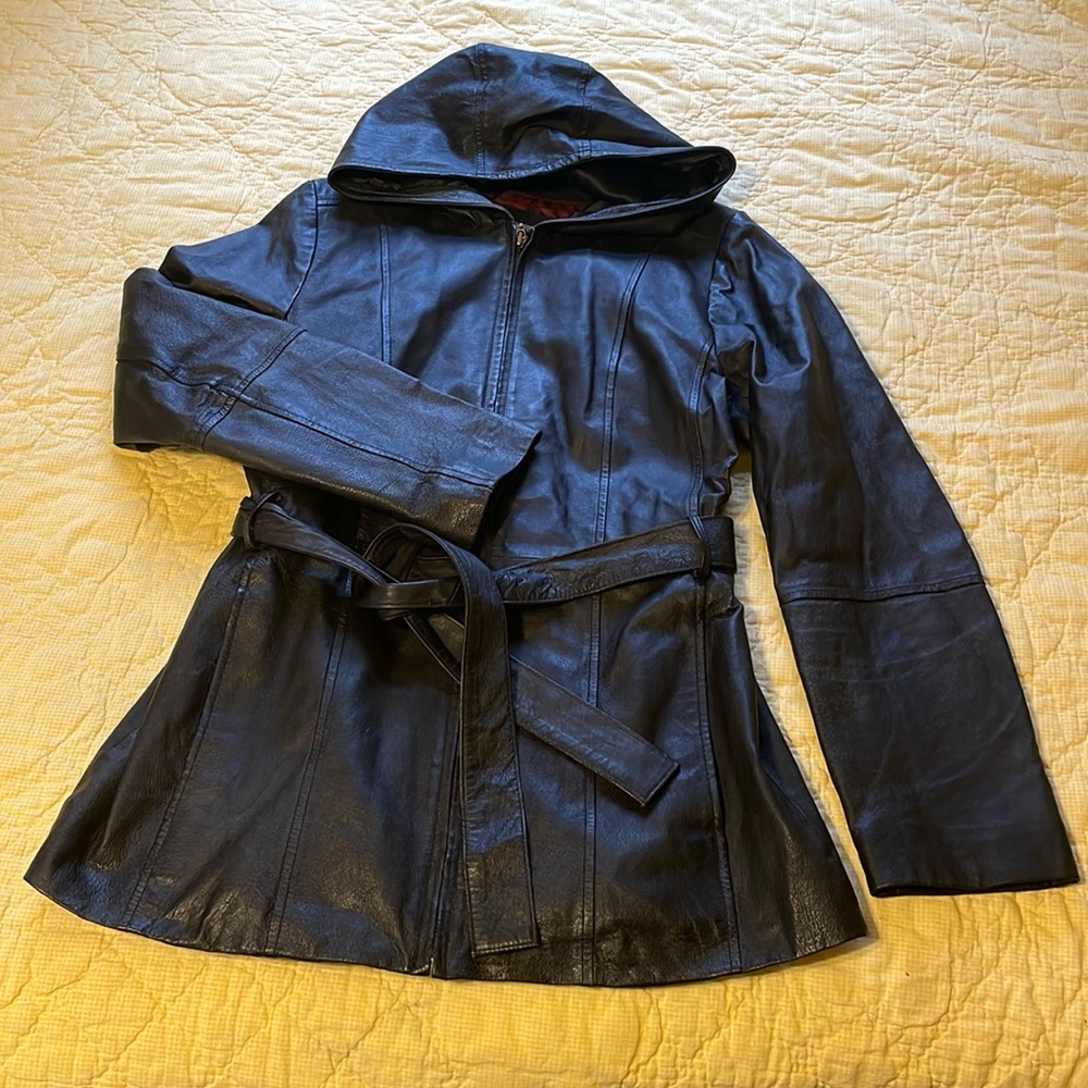 Croft & Barrel Lightly worn black leather jacket